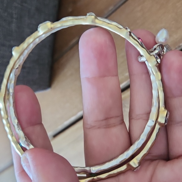 Neiman Marcus LOOK OF IPPOLITA 2 bangles Swarovski 18k overlay 1 white 1 yellow - Picture 13 of 16